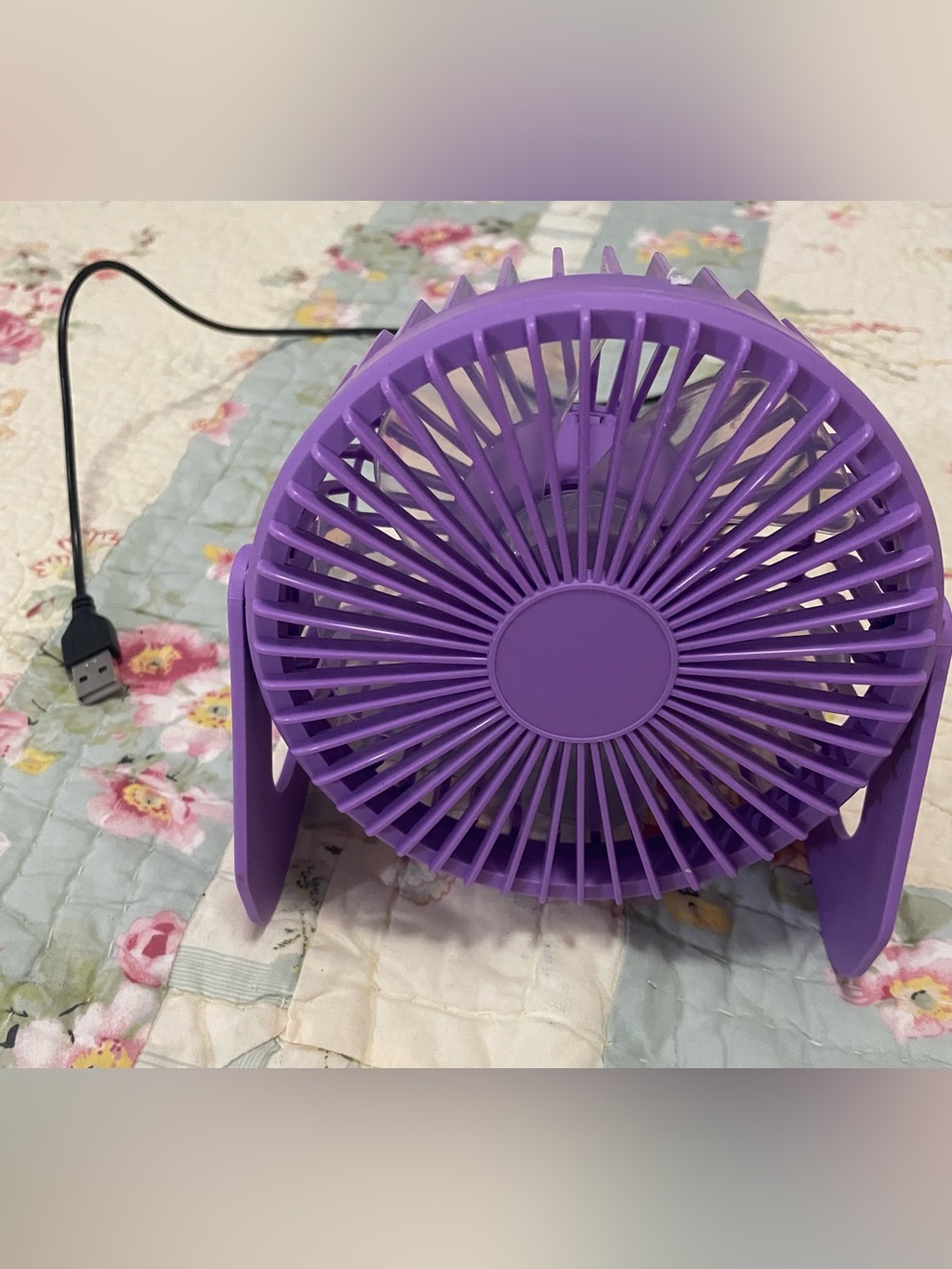 Portable USB Desk Fan - Purple